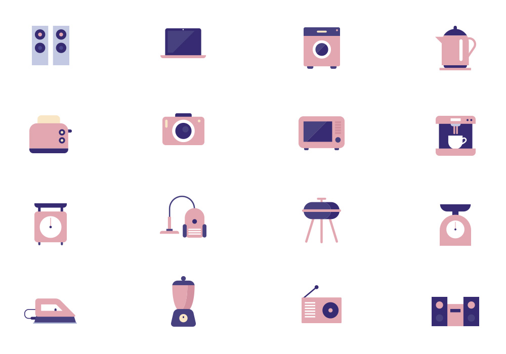 475个矢量各行业扁平化彩色MINI图标