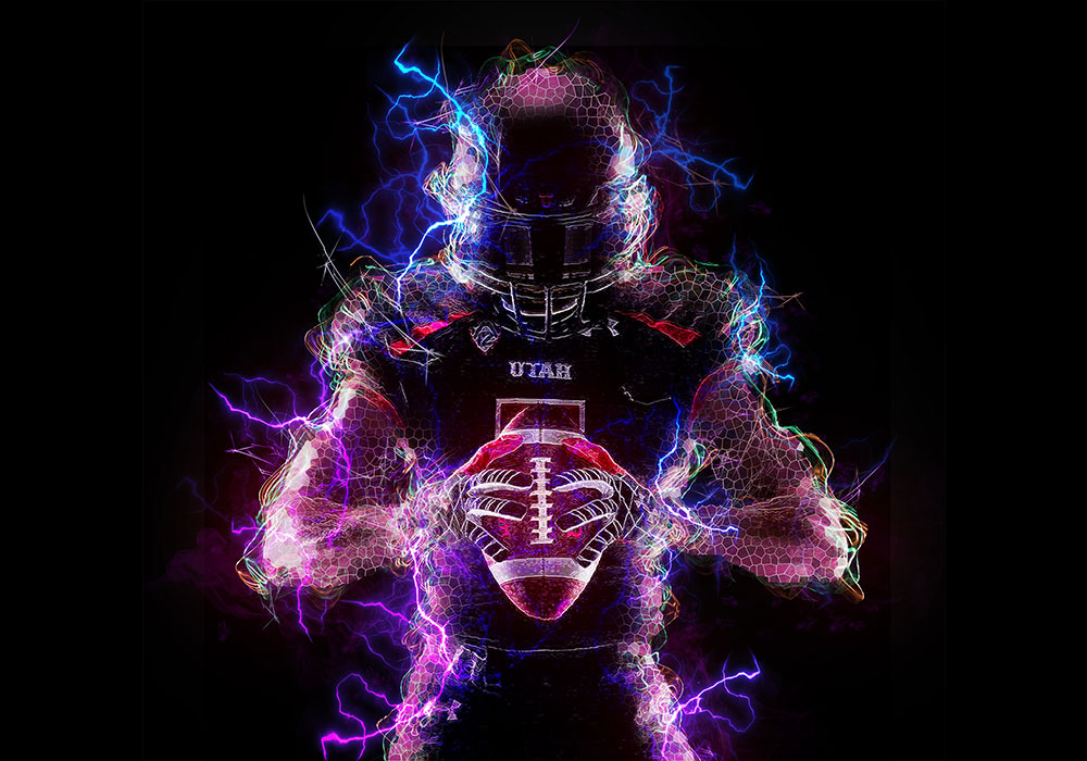 闪电效果身体力量PS动作 Body Power Photoshop Action