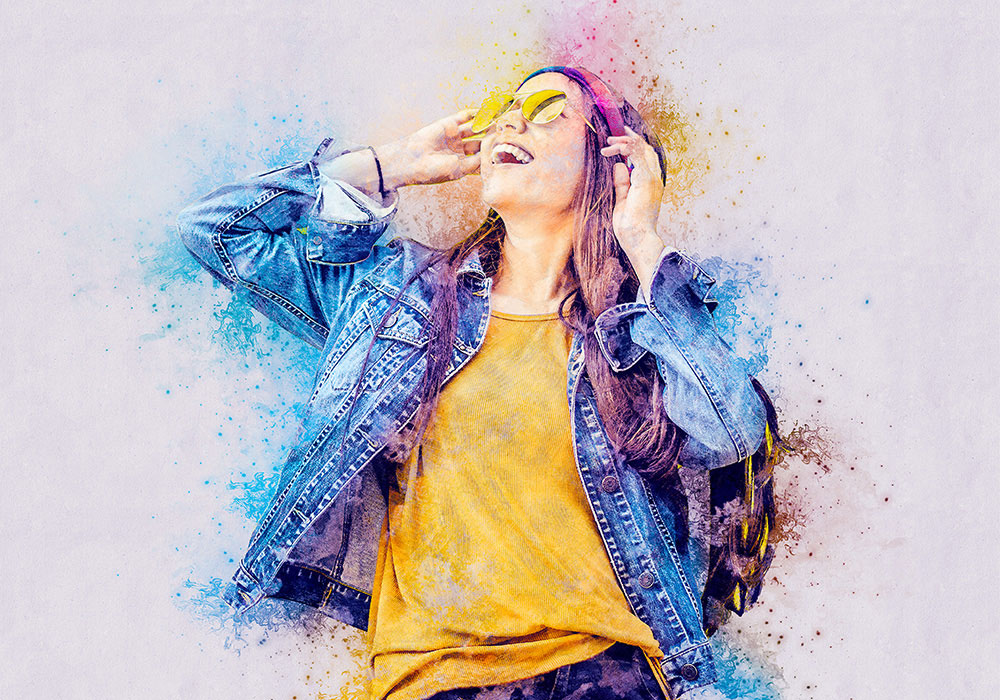 酷炫水粉喷溅PS动作 COOL GMaster Photoshop Action