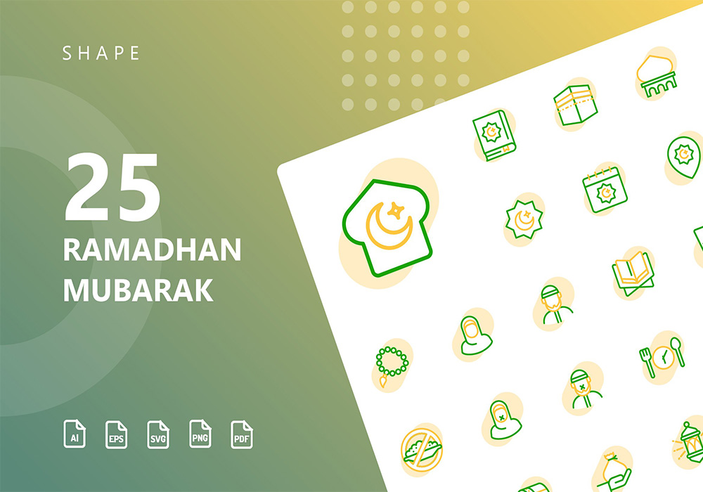 伊斯兰斋月图标集 Ramadhan Mubarak Icons