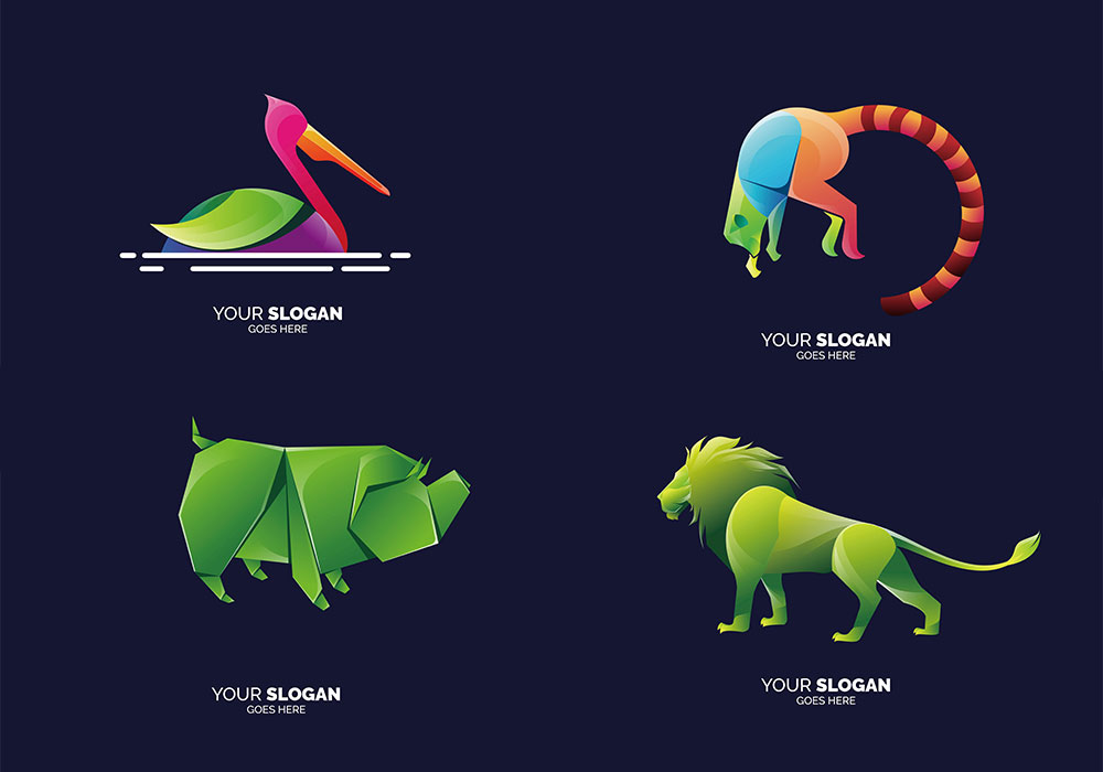 34个现代动物徽标矢量LOGO集合