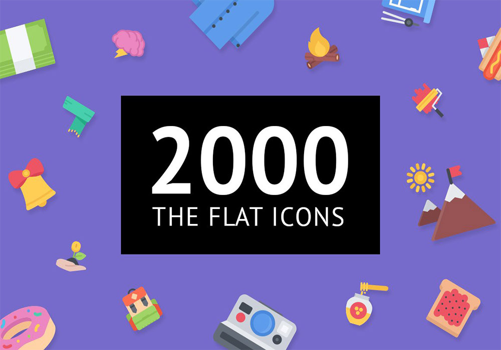 2000个扁平化平面图标 The Flat Icons