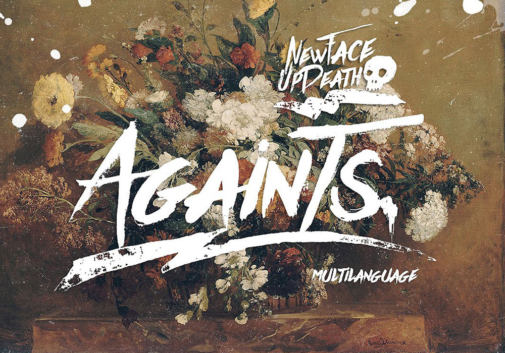 Againts Typeface 大气泼墨手写笔刷英文字体下载