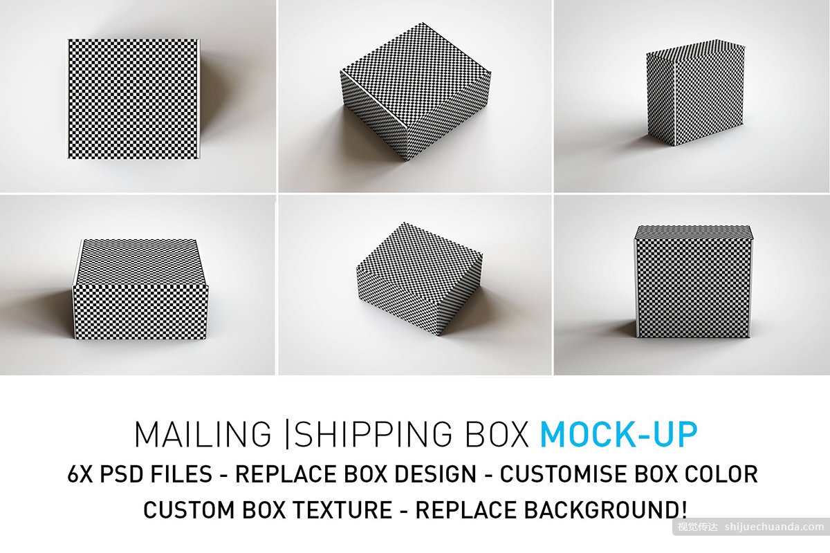 快递纸盒包装样机模板 Mailing | Shipping Box Mockup
