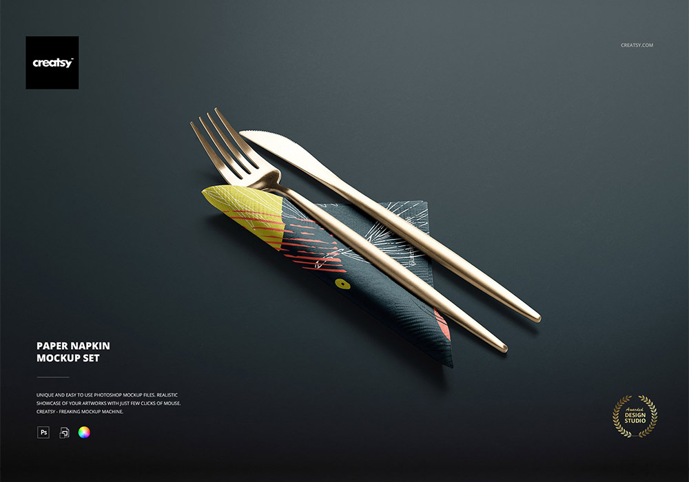 16个餐巾纸样机模板 Paper Napkins Mockup Set