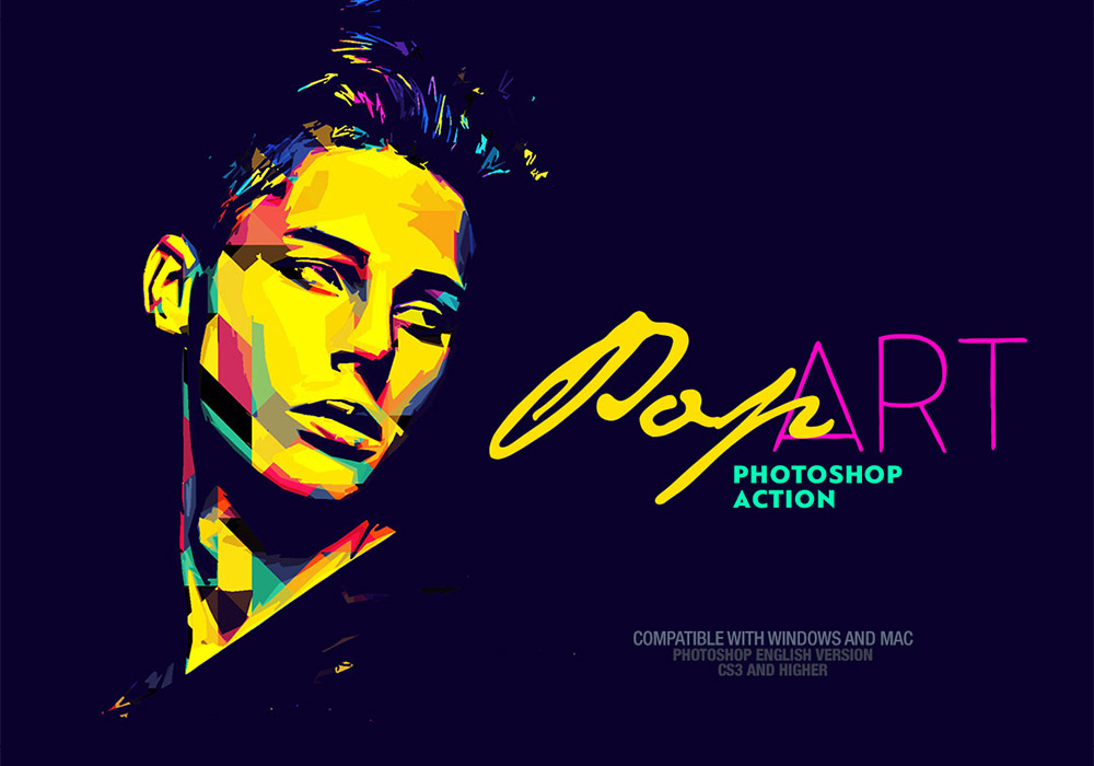 波普艺术风格PS动作 Pop Art Photoshop Action