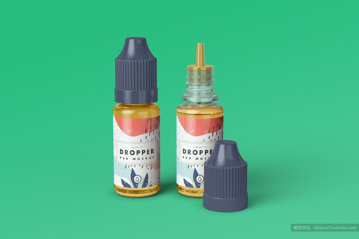 滴管瓶模型样机 Vape Dropper Bottle MockUp