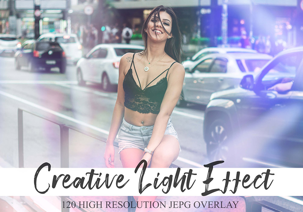 120个创意灯光效果照片叠加层 Creative lights Effect Photo Overlays