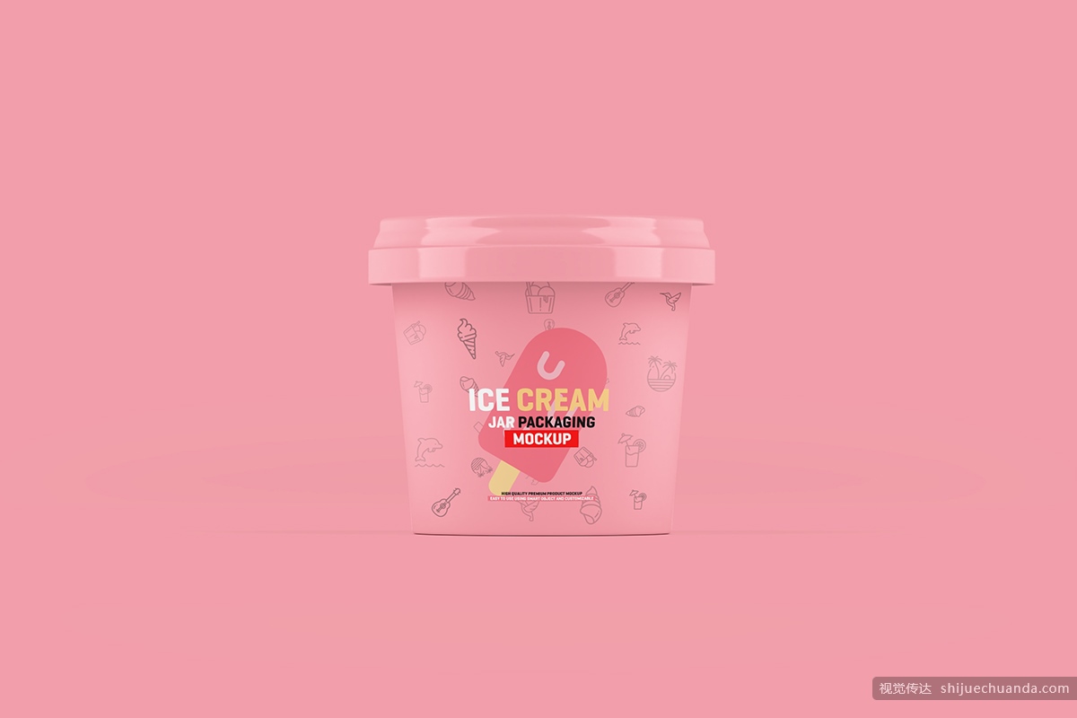 冰淇淋盒子包装样机 Ice Cream Jar Packaging Mockup