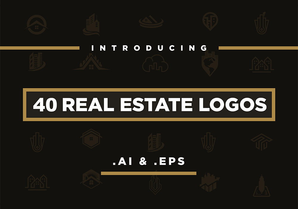 40个现代房地产金融徽标LOGO模板 Modern Real Estate Logos
