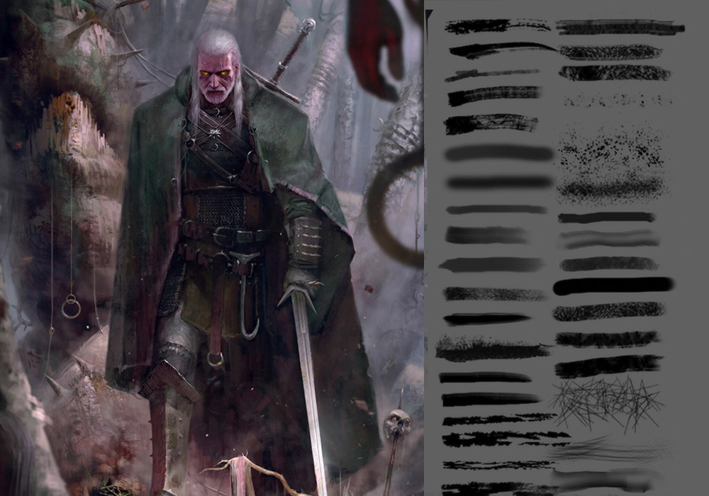 500多种CG绘画PS艺术画笔集合 Art Brushes Collection For Photoshop