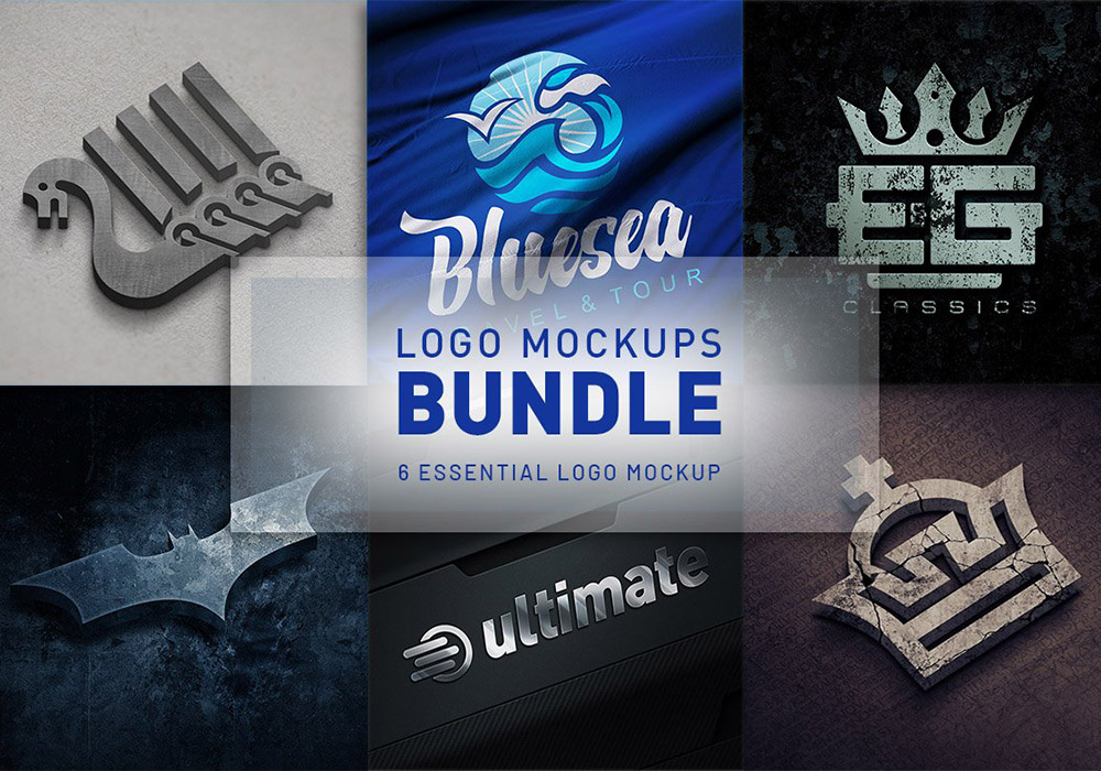 6个LOGO样机模板套装 Logo Mockups Bundle