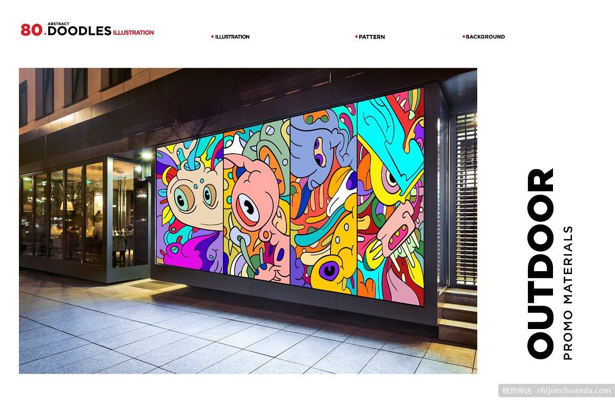 80个卡通涂鸦插图 Cartoon Doodle Illustrations