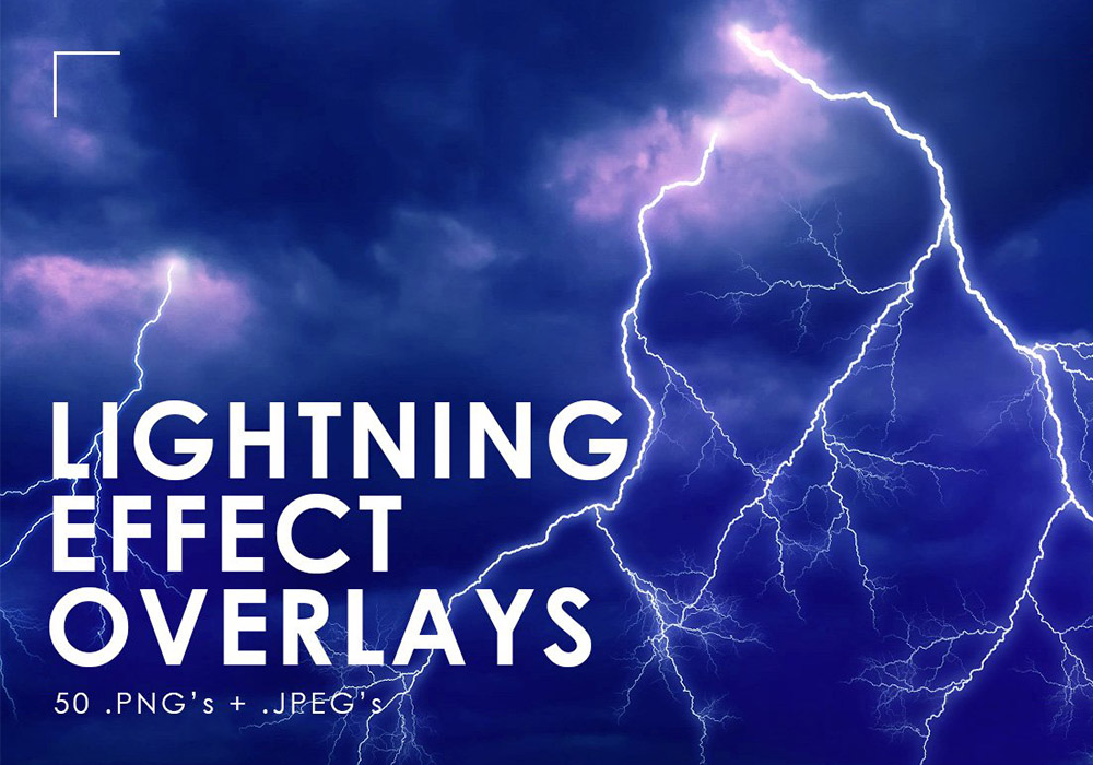 50张闪电效果叠加层 Lightning Effect Overlays