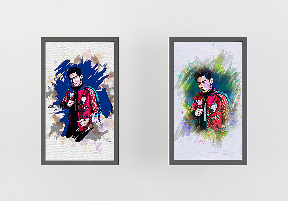 逼真的水彩PSD模板 Realistic Watercolor PSD Template