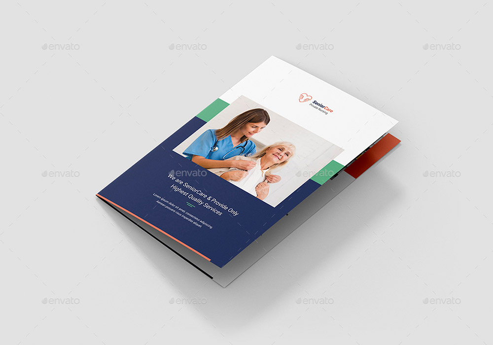 老年护理小册子平面设计模板 Senior Care Brochures Bundle Print Templates