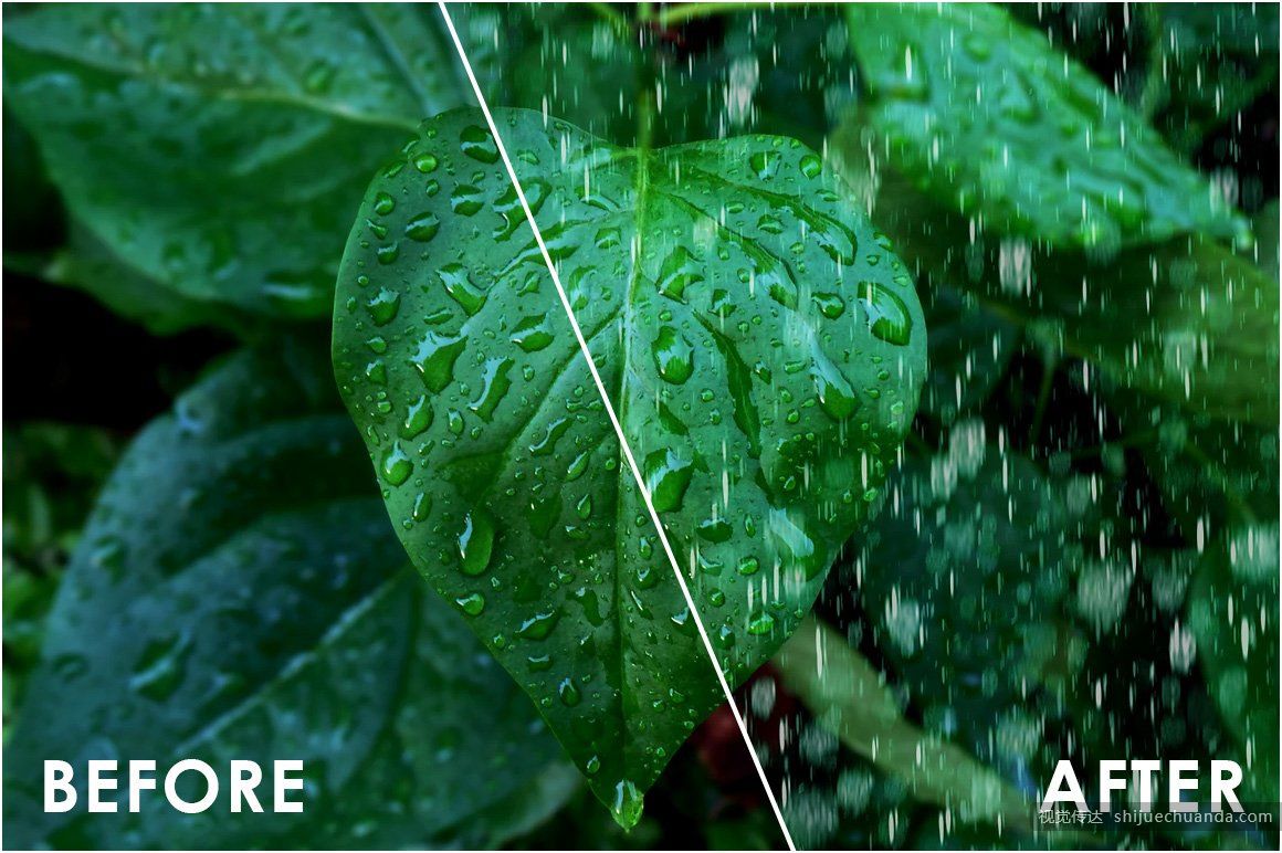 20张逼真的雨天效果覆盖图 Realistic Rain Overlays