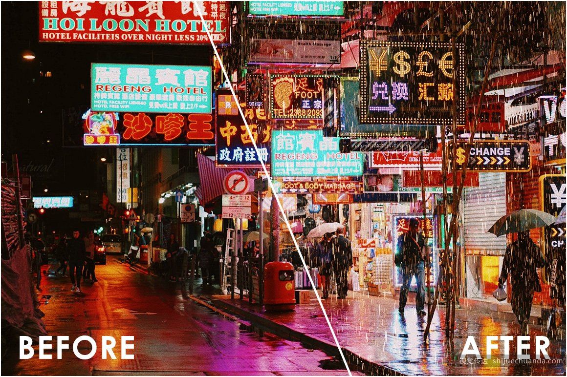 20张逼真的雨天效果覆盖图 Realistic Rain Overlays