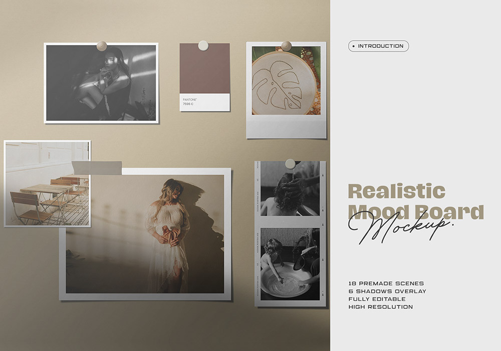 文艺风格情绪板模型样机合集 Moodboard Mockup