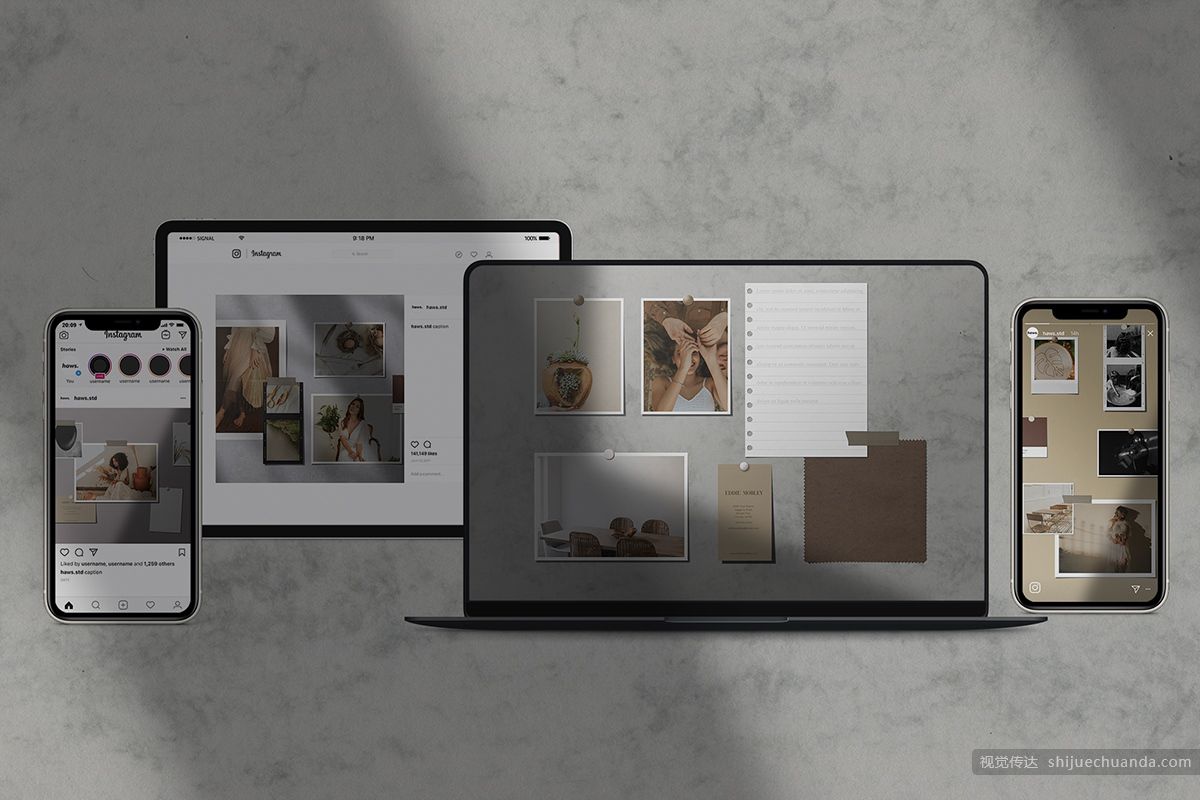 文艺风格情绪板模型样机合集 Moodboard Mockup