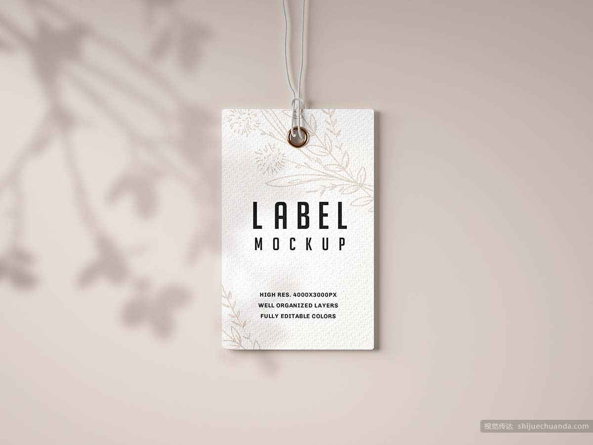 纸质牛皮纸标签样机集合 Paper & Kraft Label Mockup Set