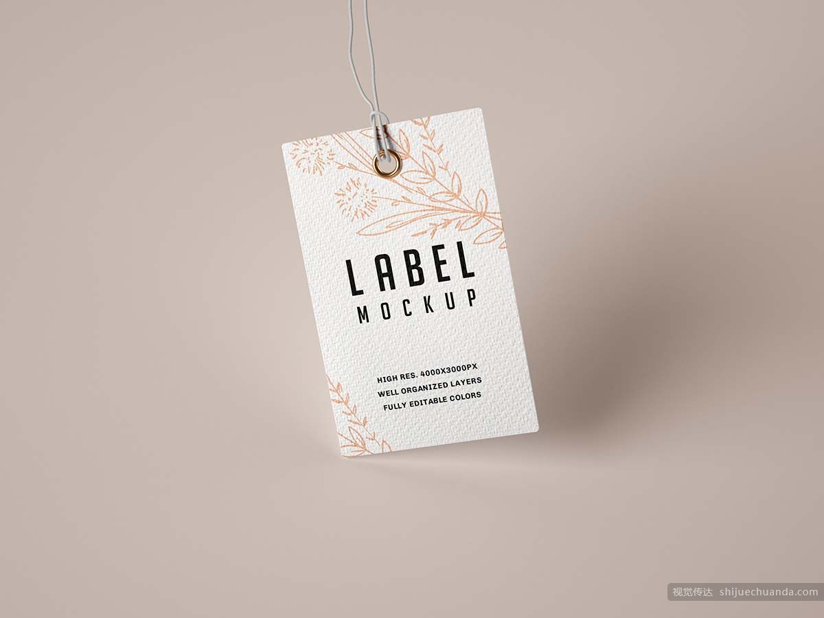 纸质牛皮纸标签样机集合 Paper & Kraft Label Mockup Set