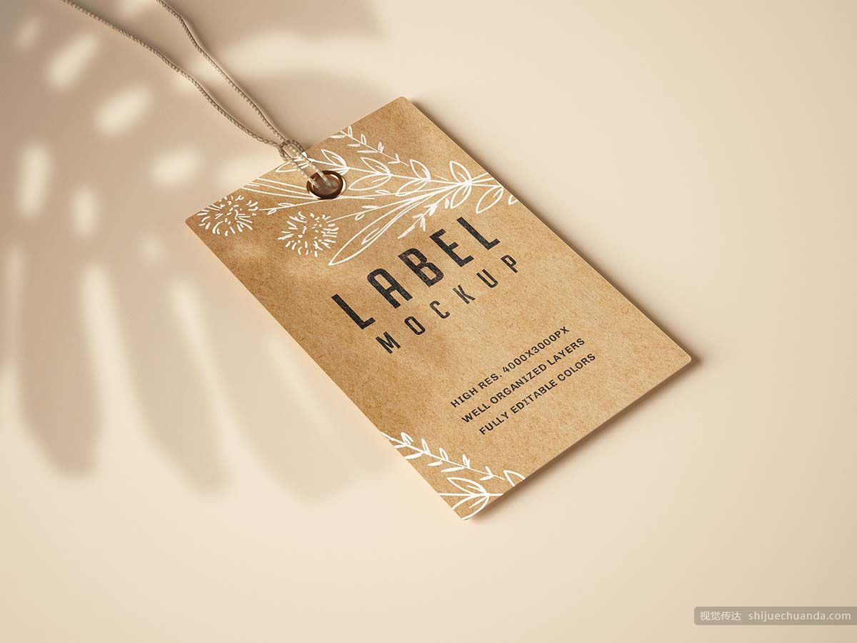 纸质牛皮纸标签样机集合 Paper & Kraft Label Mockup Set