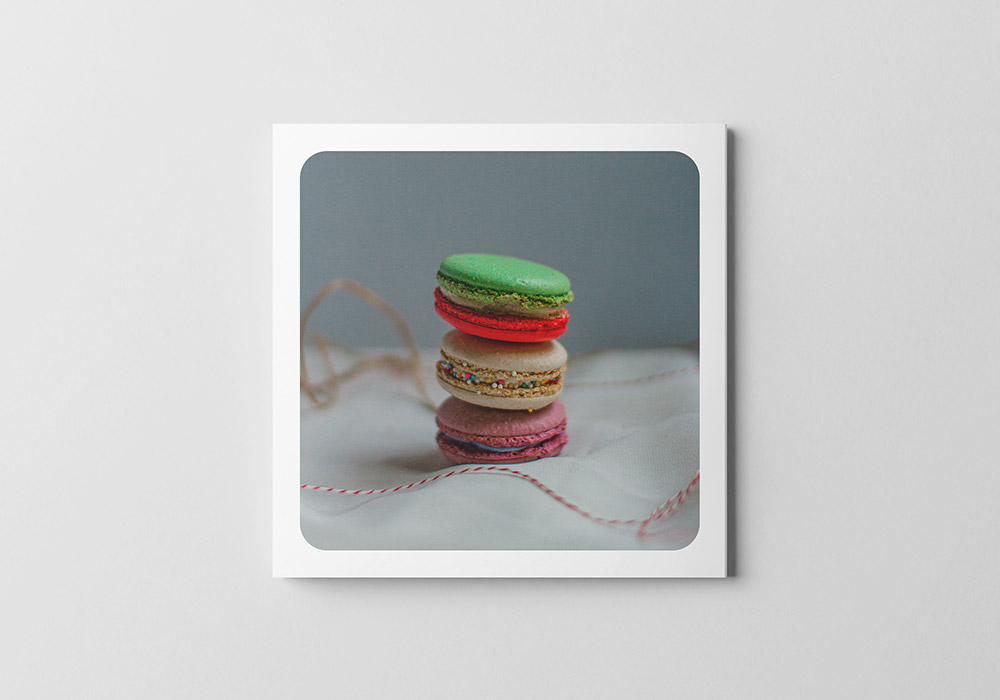 四折方形小册子样机 Four Fold Square Brochure Mockup