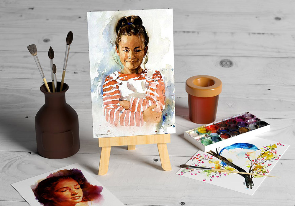 绘画场景模型样机模板 Maquettes de peinture