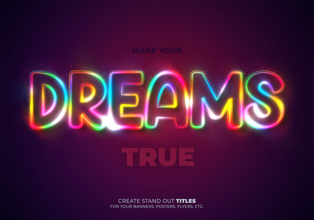 彩虹发光效果PS动作 Rainbow Glow – Photoshop Action