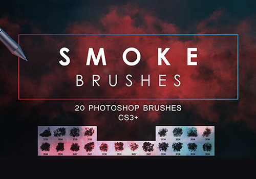 20种烟雾PS笔刷 Smoke Photoshop Brushes
