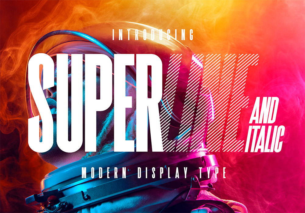 三种风格的醒目现代显示字体 SuperLine Display Typeface