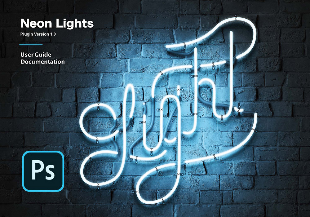 一键创建霓虹灯效果PS插件 Neon Lights（Win/Mac）