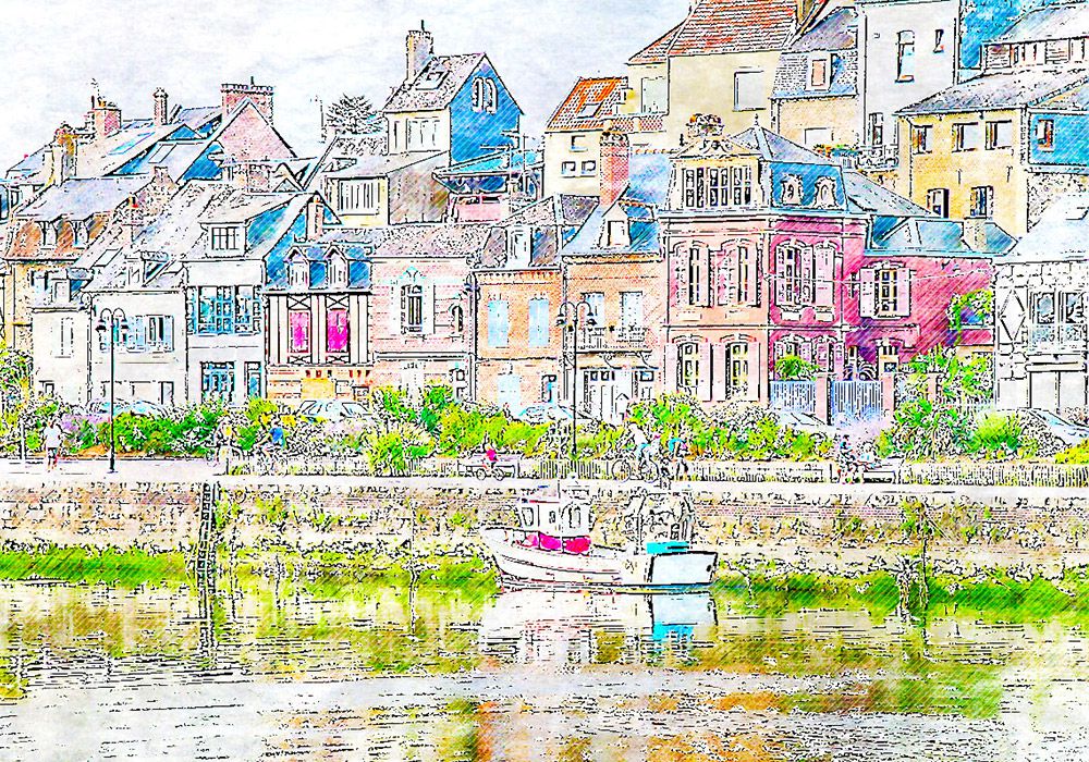 素描笔绘图PS动作 Sketch Pen Drawing Photoshop Action