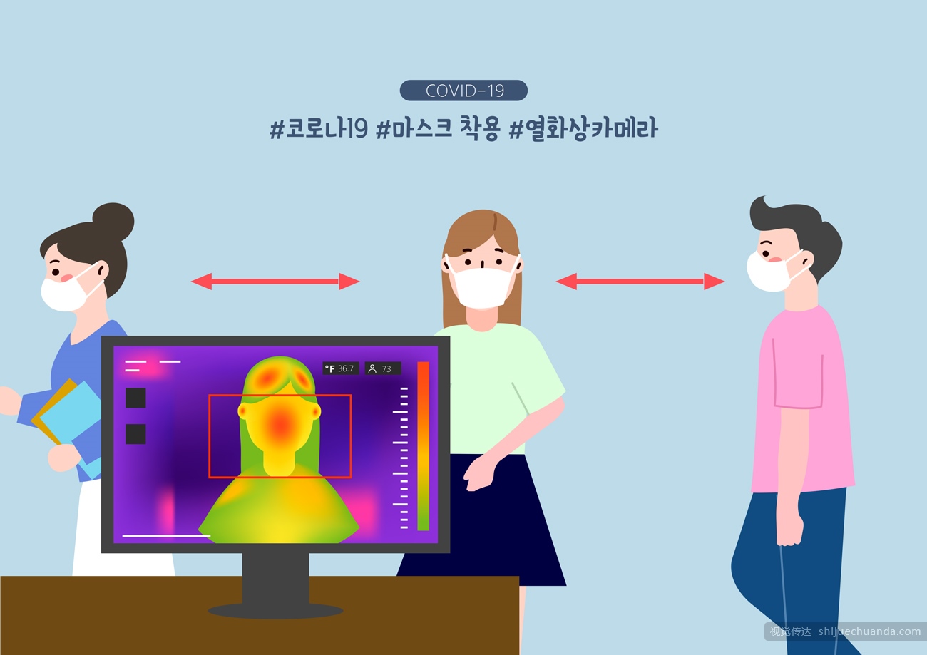 19张新冠肺炎卫生防护社交隔离生活矢量插画素材