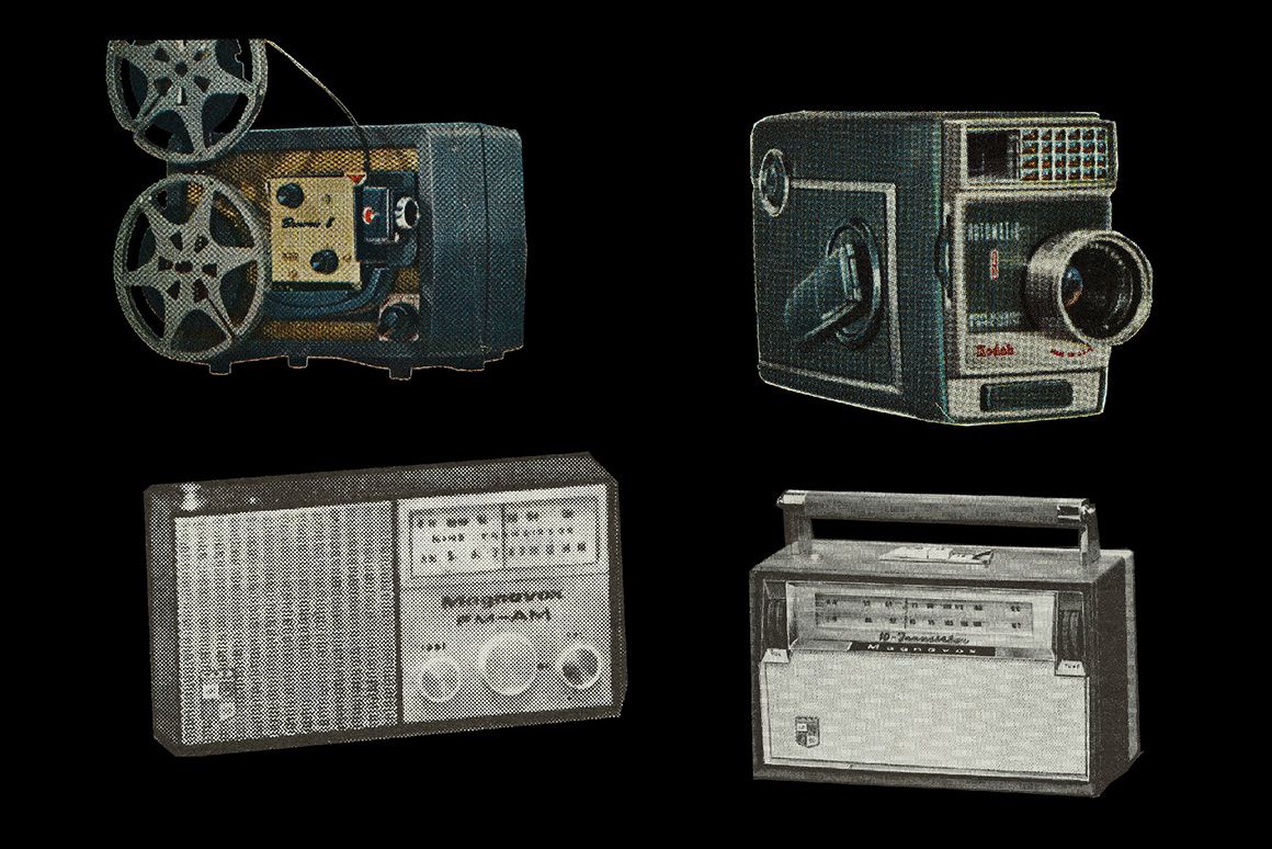 200多种手工剪裁复古拼贴杂志元素合集