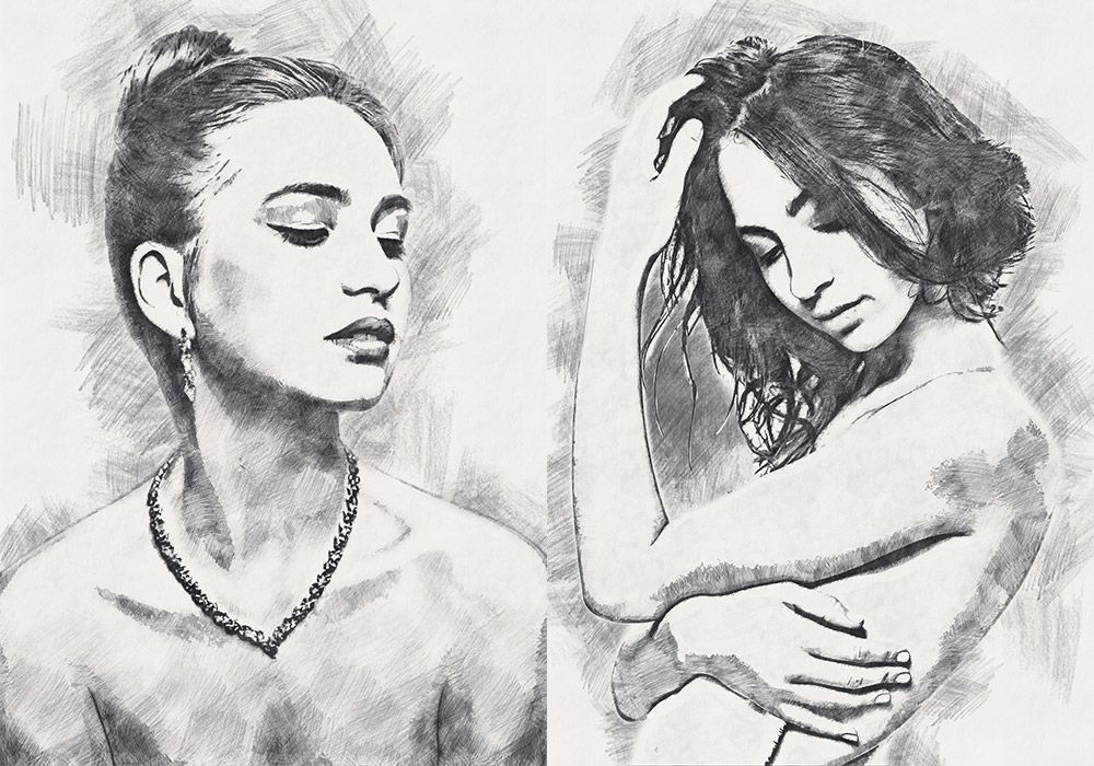 照片转素描效果PS动作 Instant Sketcher Photoshop Action