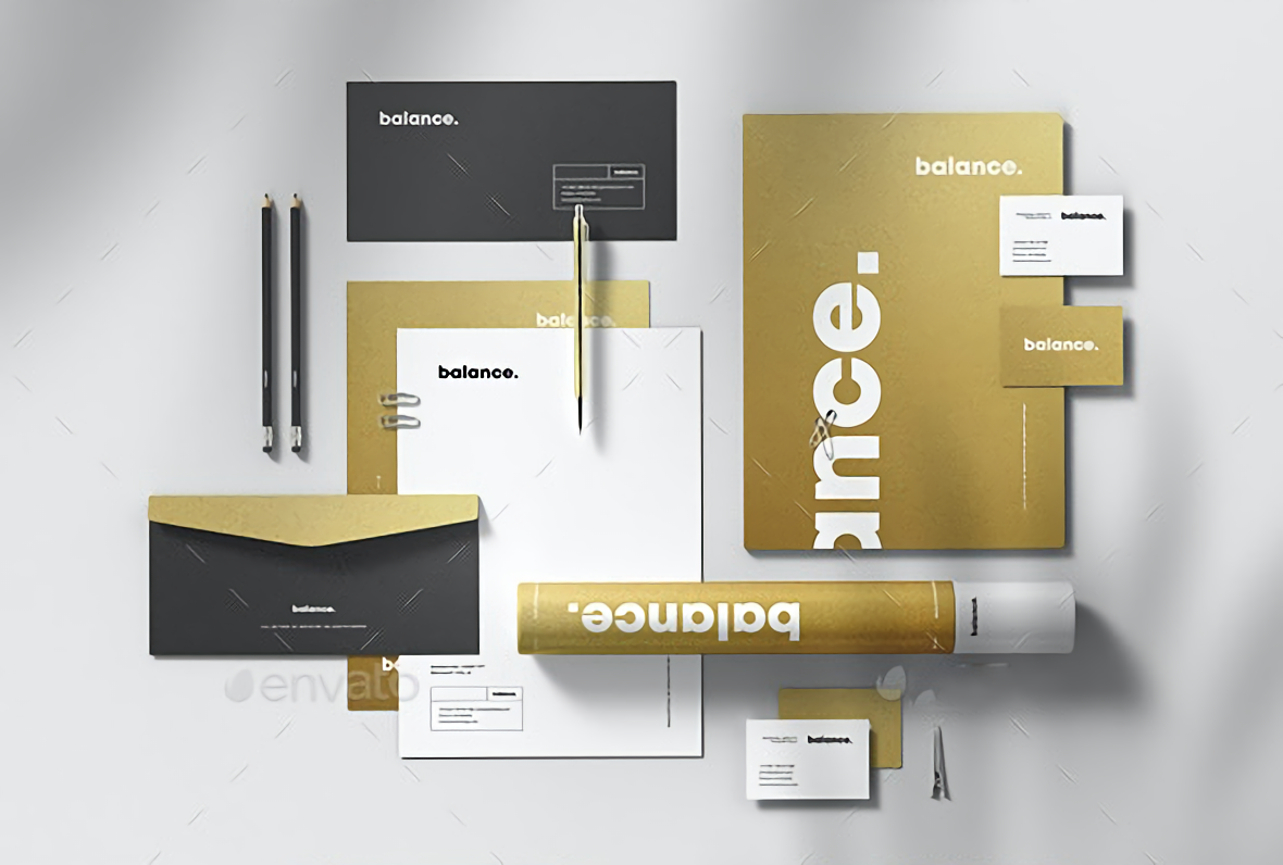 4个高端品牌样机模型 Branding Identity Mock-up