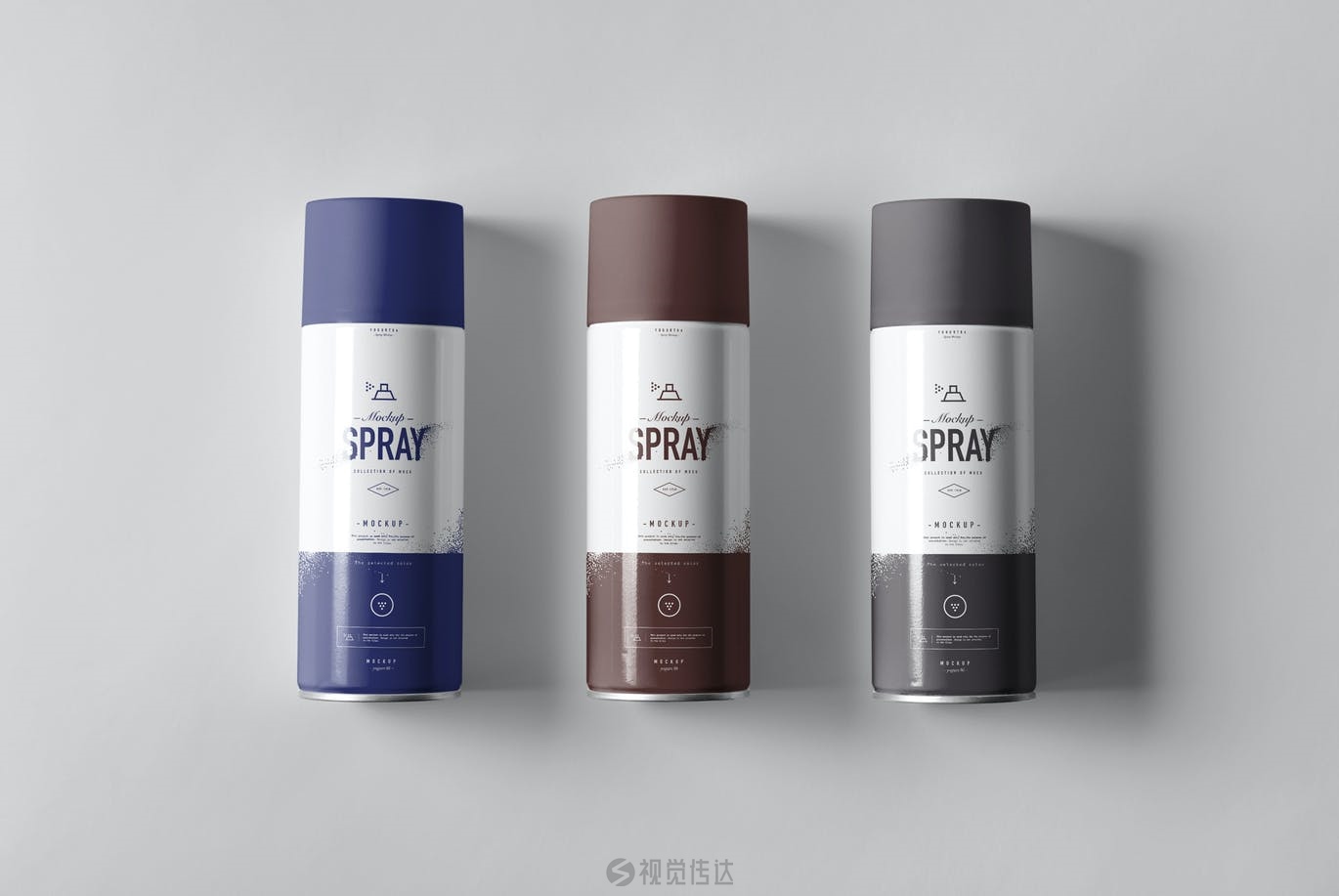 8个喷雾罐模型样机
