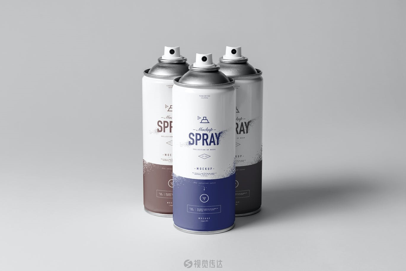 8个喷雾罐模型样机