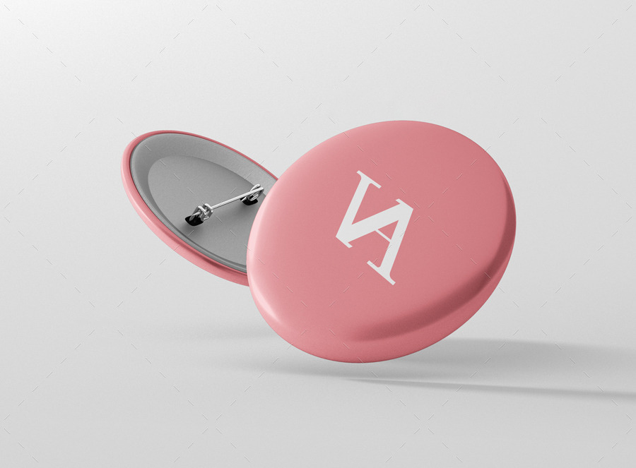 徽章胸章样机模型 Badge Button Mock-Ups