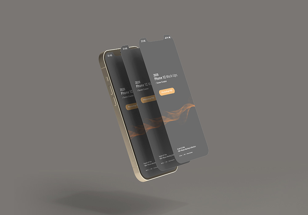 100个不同场景 iPhone 12样机合集 Smart iPhone 12 Mockup Bundle