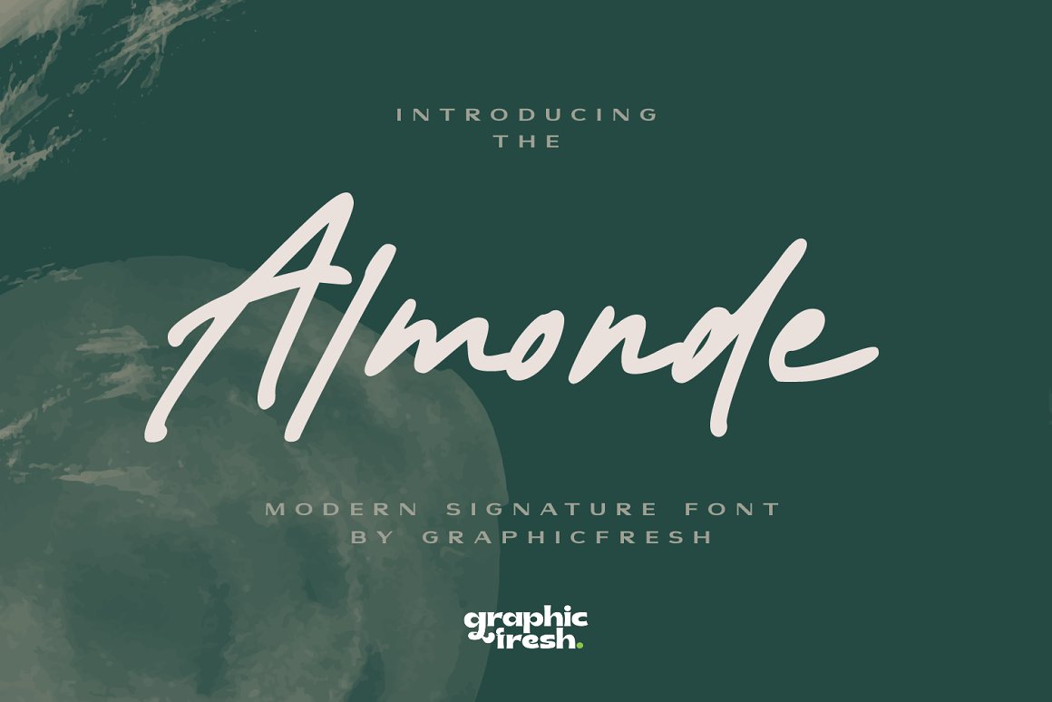 现代签名英文字体 Almonde