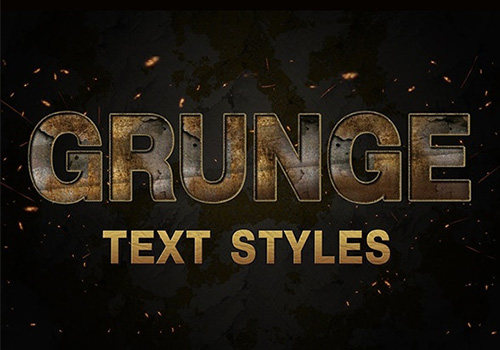10款复古做旧文字样式 Grunge Text Styles