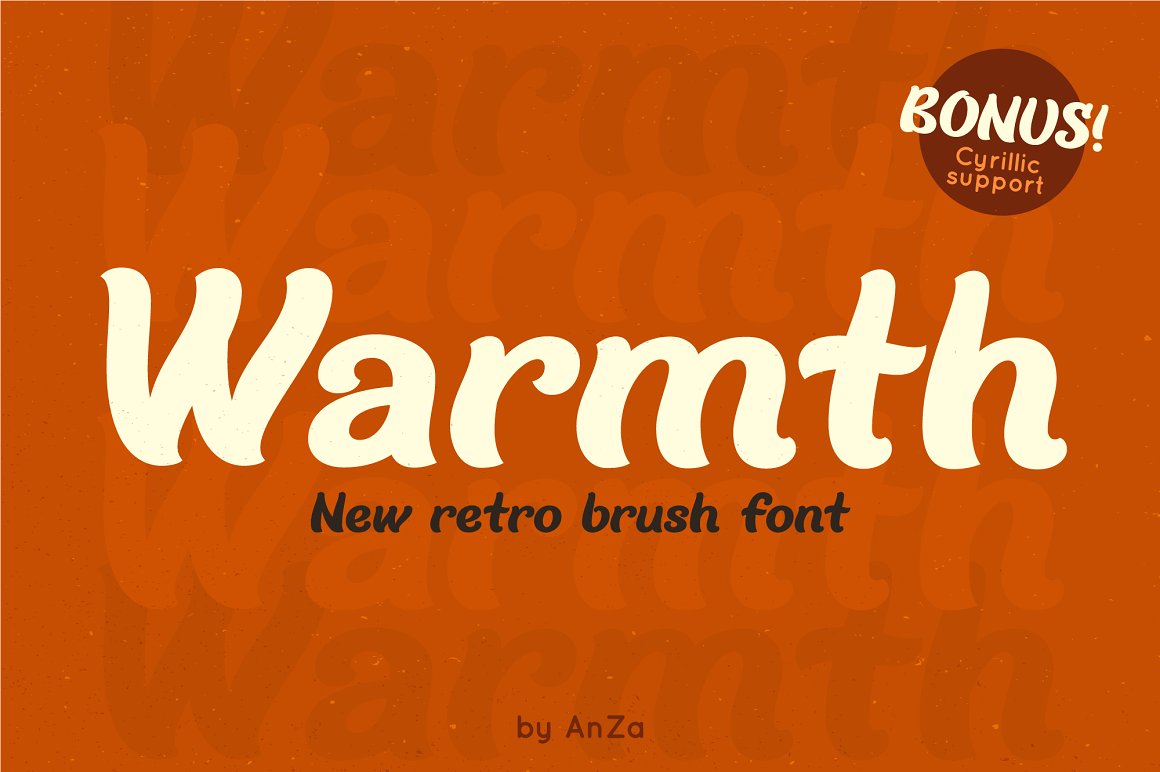 复古粗体笔刷字体 Warmth
