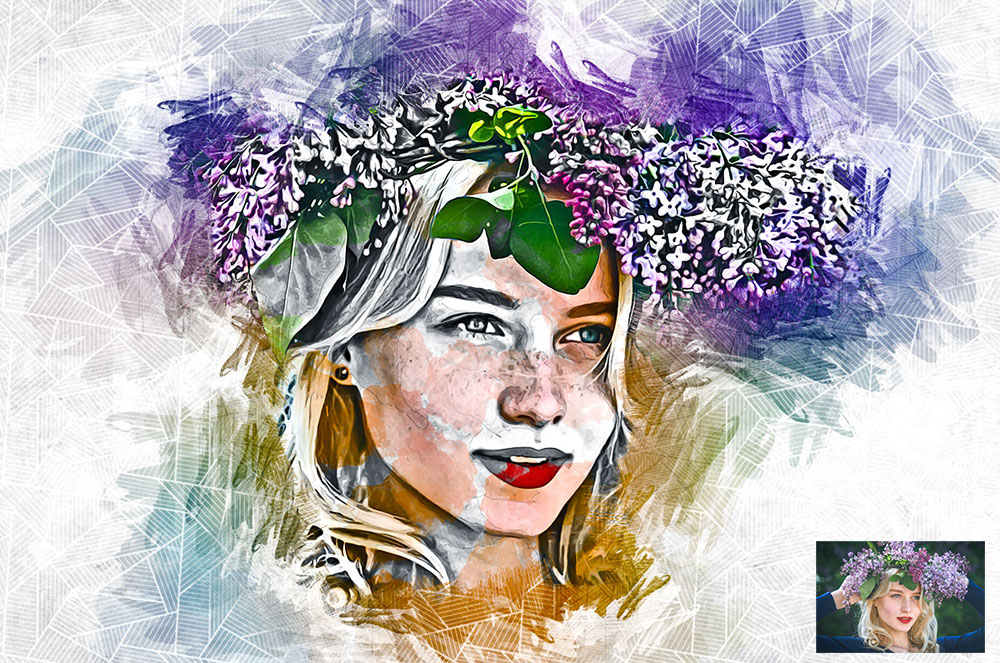 照片转绘画PS动作 Drawing Paint Photoshop Action