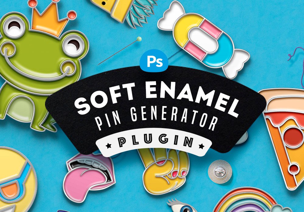 LOGO徽标搪瓷别针效果PS插件 Enamel Pin