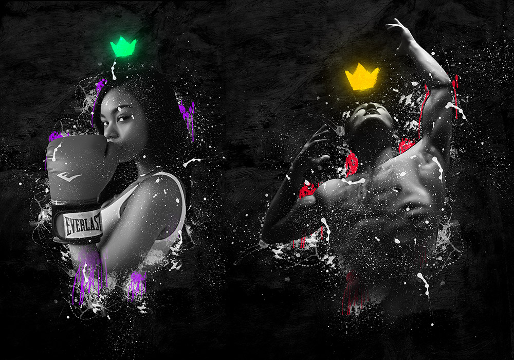 飞溅绘画效果PS动作 King Splash Painting Photoshop Action