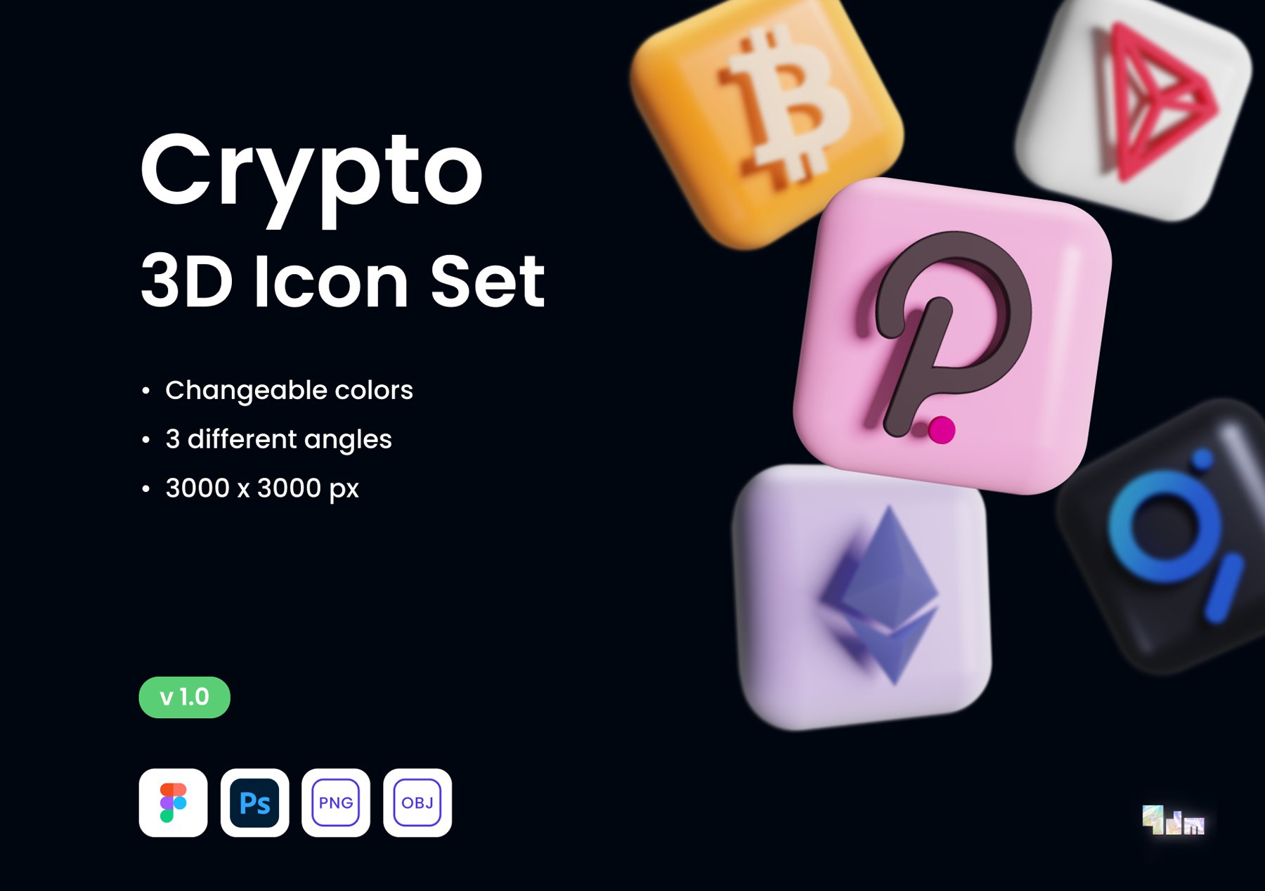 3D加密货币图标合集 Crypto 3D Icon Set