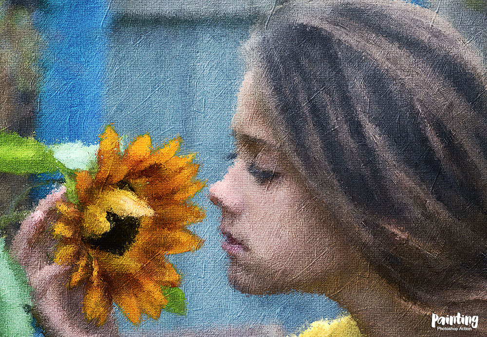 逼真的绘画PS动作 Painting Photoshop Action